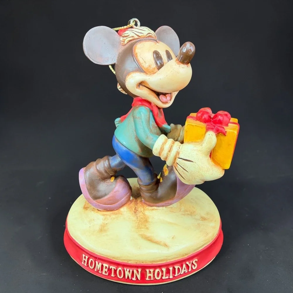 Disney Mickey Mouse Hometown Holidays Disneyland Figurine Ornament Vintage NoBox